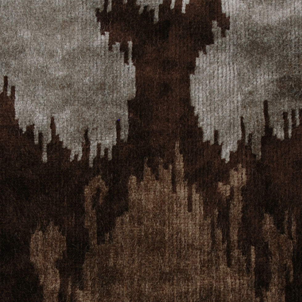 Brown Ikat Velvet - Detail