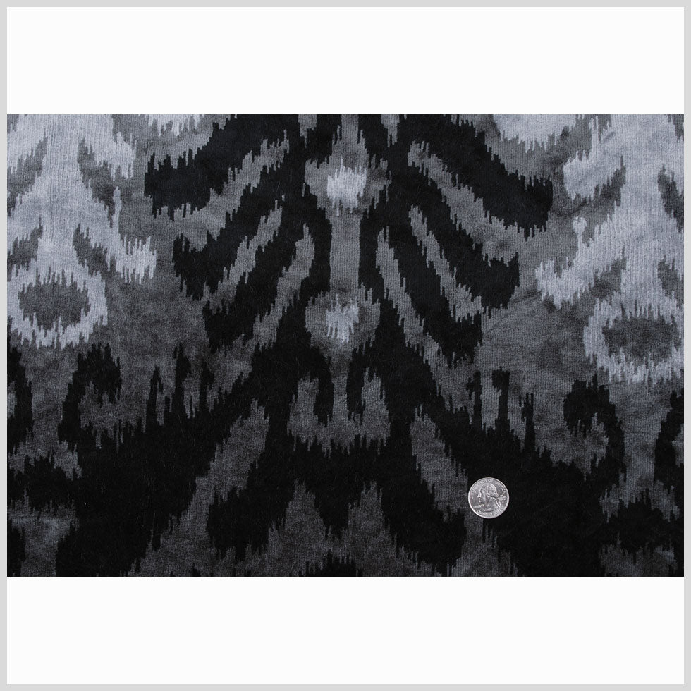 Black Ikat Velvet - Full