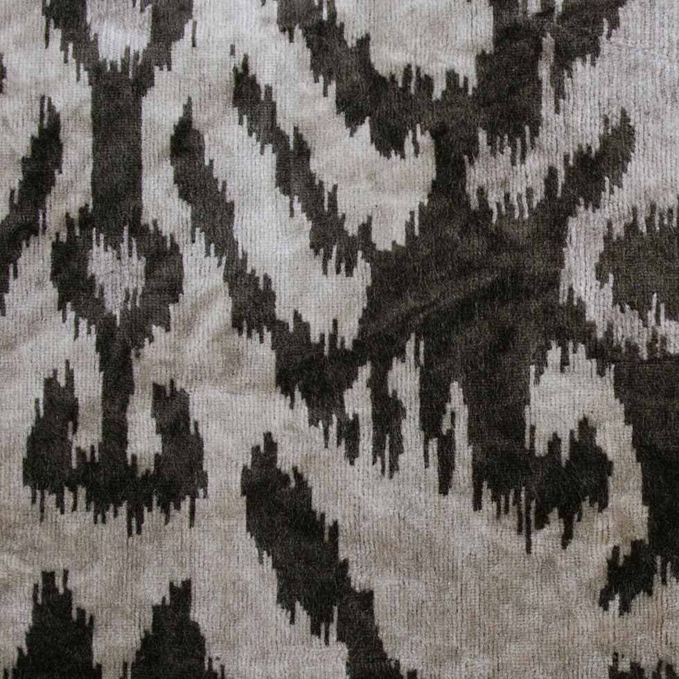 Gray Ikat Velvet