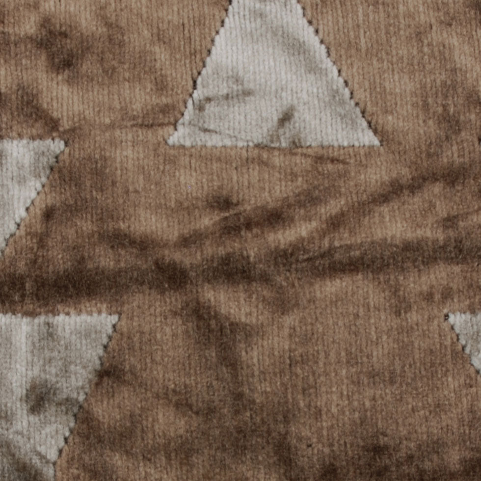 Brown Geometric Velvet Detail