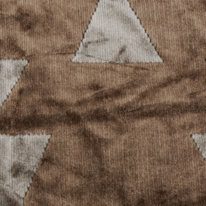 Brown Geometric Velvet Detail