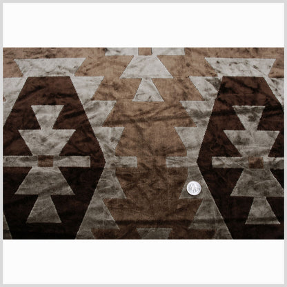 Brown Geometric Velvet Full