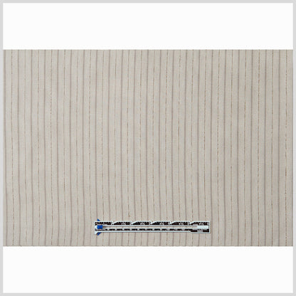 Donna Karan Beige Striped Linen-Rayon Woven - Full