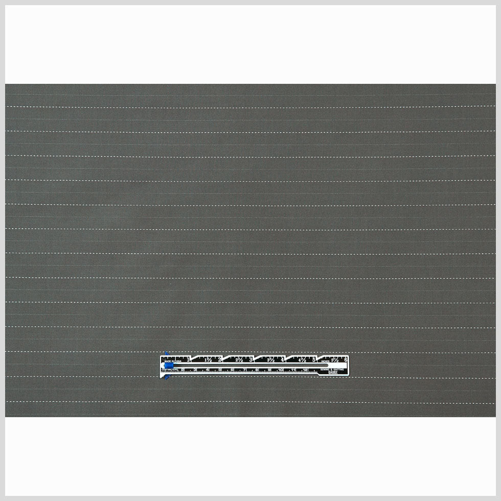 Gray Striped Cotton Blend - Full