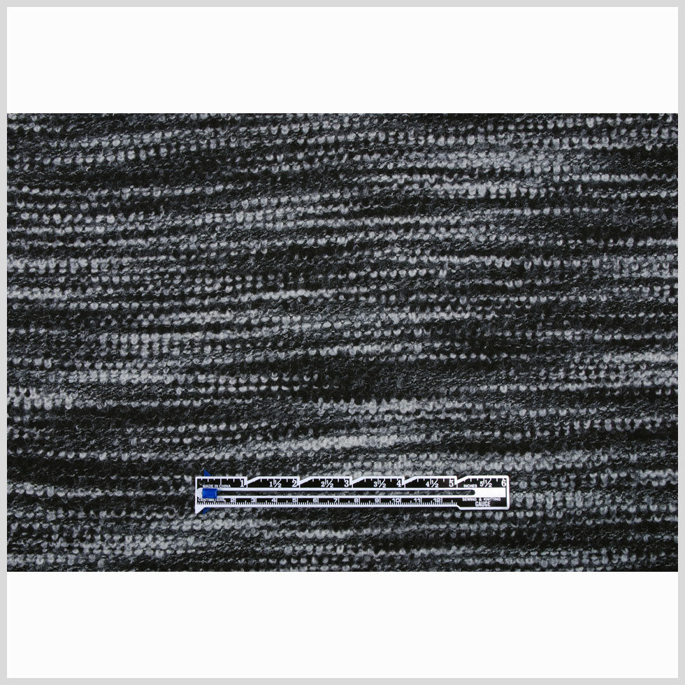 Sumptuous Black/Gray Italian Wool - Full