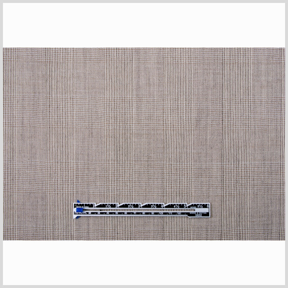 Italian Semi-Sheer Plaid Textural Wool Woven - Full