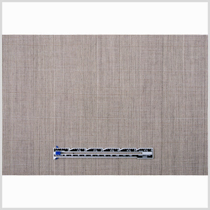 Italian Semi-Sheer Plaid Textural Wool Woven - Full