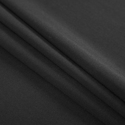 Black Stretch Wool Gabardine Folded