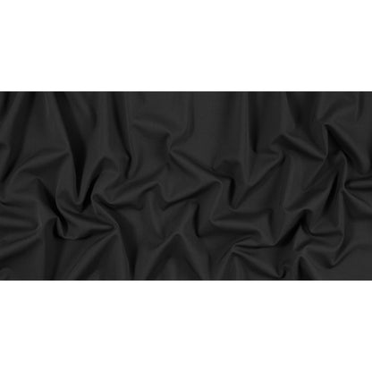 Black Stretch Wool Gabardine Full