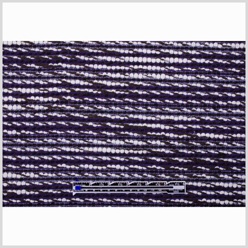 Italian Purple Striped Virgin Wool Full
