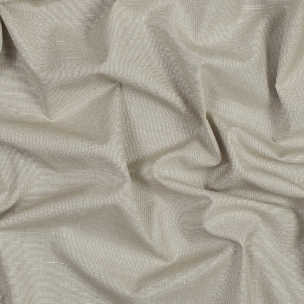Italian Fog Beige Stretch Wool Blend