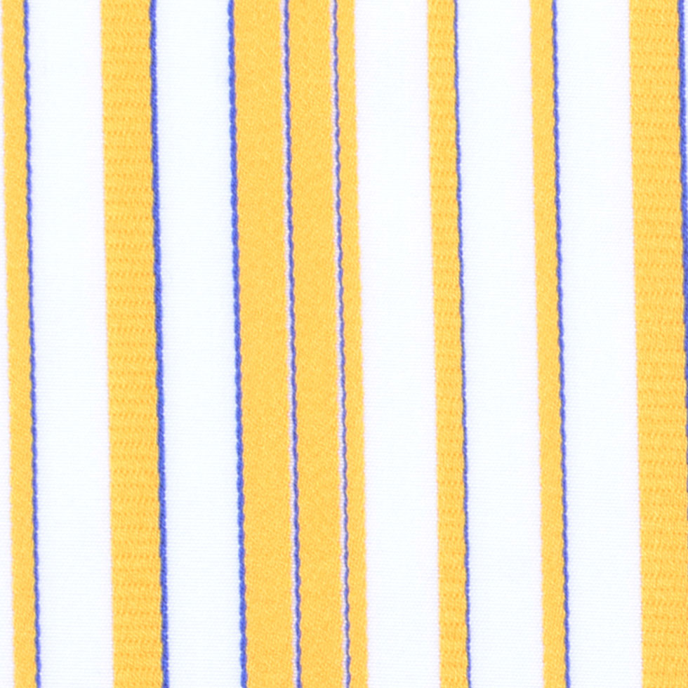 Italian Amber Striped Cotton-Rayon Shirting - Detail