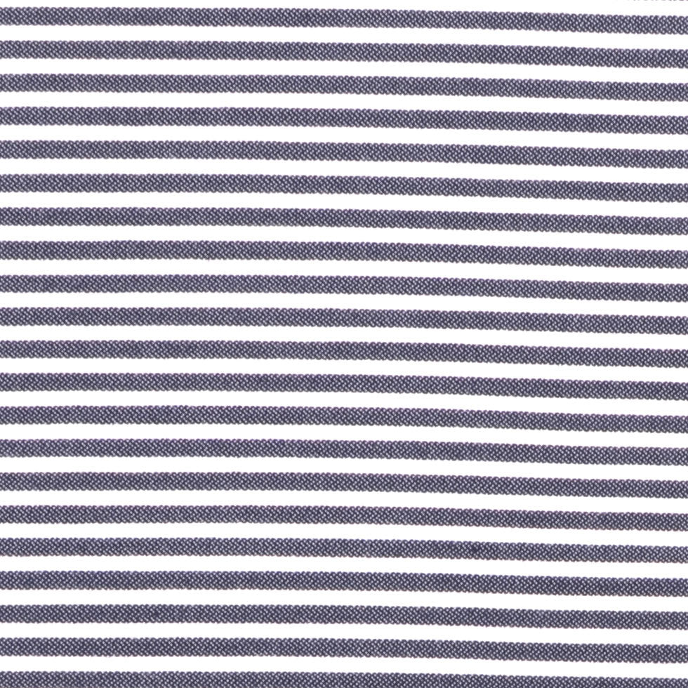 Italian Black Striped Cotton-Blended Woven Detail