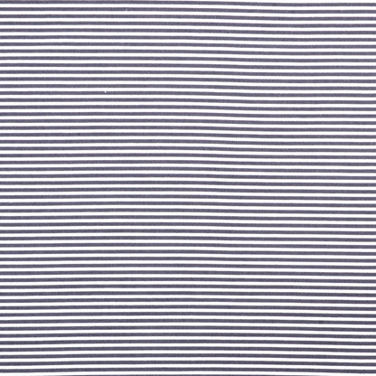 Italian Black Striped Cotton-Blended Woven