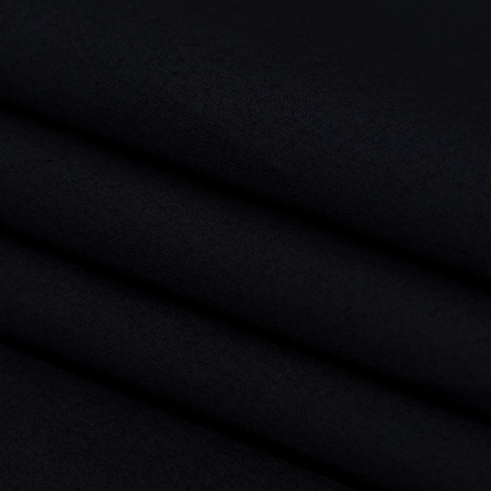 Italian Carbon Blue Cotton Poplin - Folded