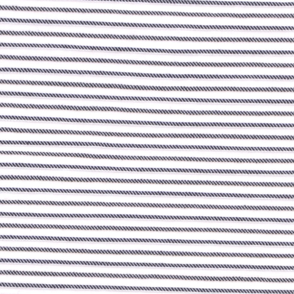 Italian Cream & Black Striped Cotton-Blend Suiting Detail