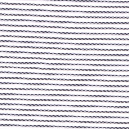 Italian Cream & Black Striped Cotton-Blend Suiting Detail