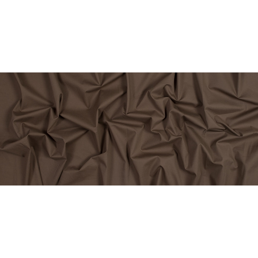 Italian Fawn Stretch Cotton Shirting - Folded