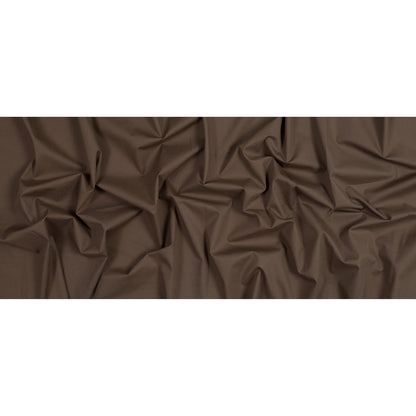 Italian Fawn Stretch Cotton Shirting - Folded