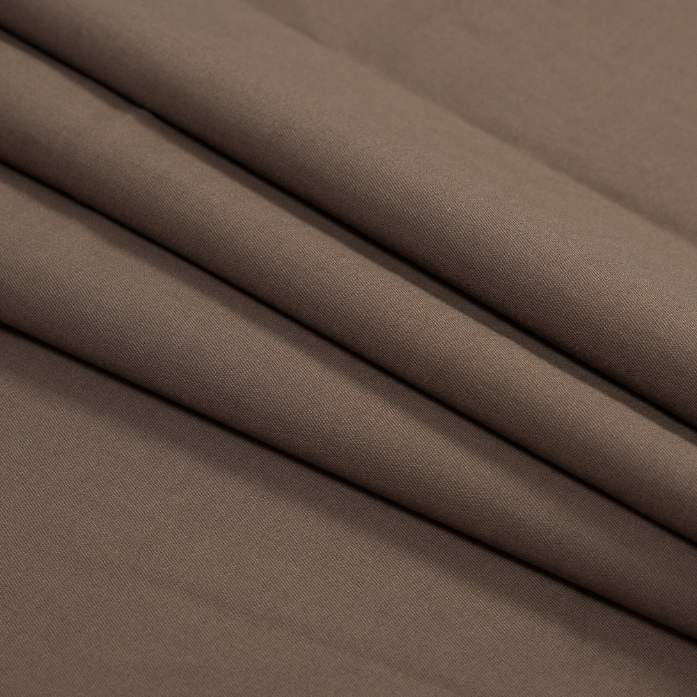 Italian Fawn Stretch Cotton Shirting - Detail