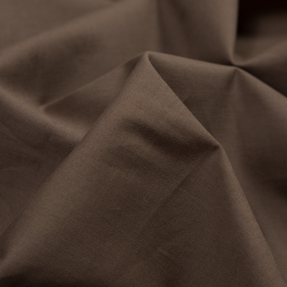 Italian Fawn Stretch Cotton Shirting - Full