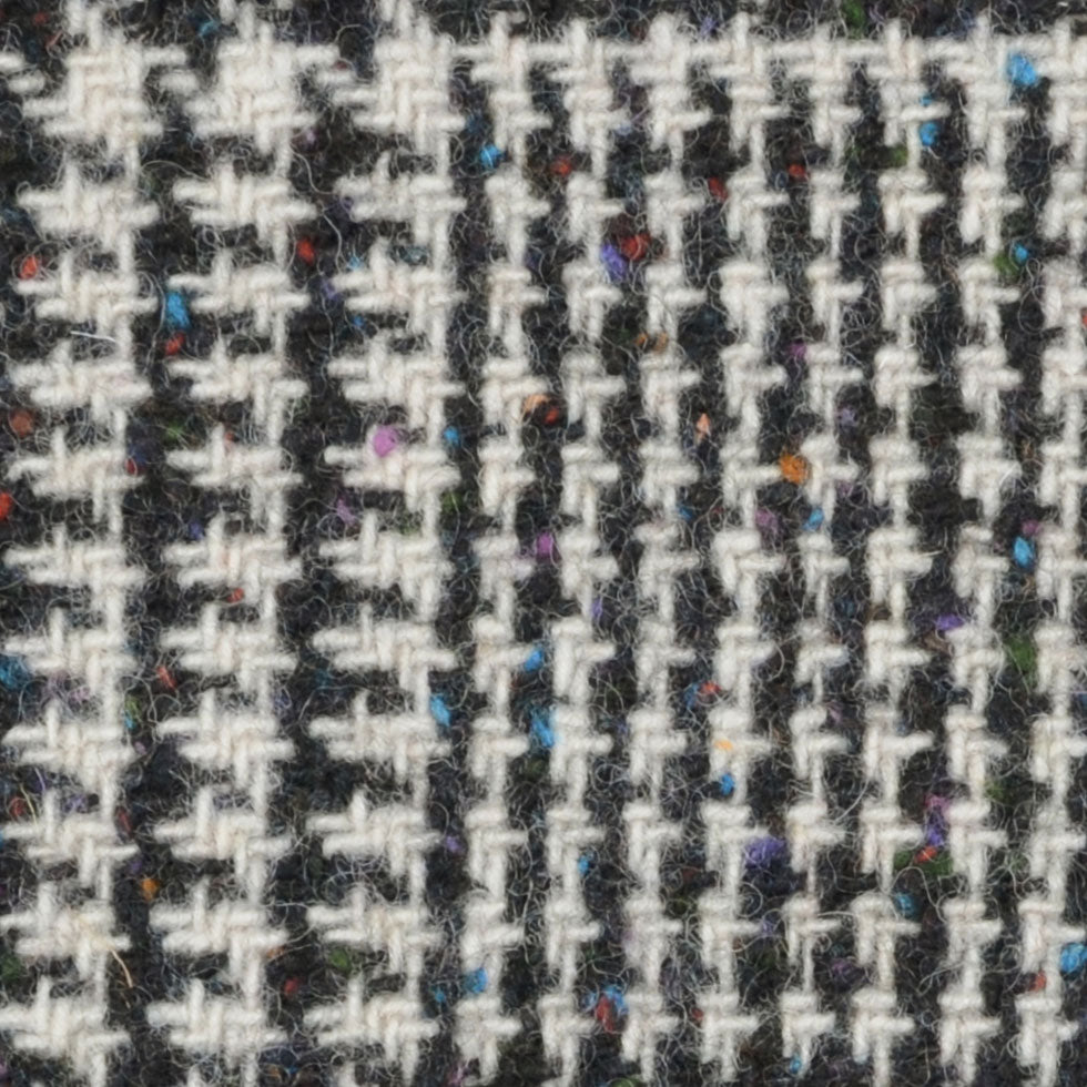 Italian Multicolor Plaid Wool Coating Detail