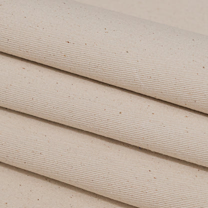 Bonded Speckled Fog Cotton Twill and Caviar Wool Fleece - Folded