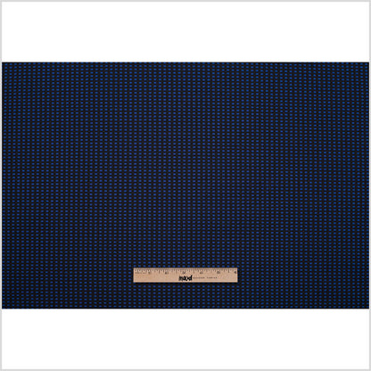 Geometric Black and Blue Blended Cotton Woven - Full