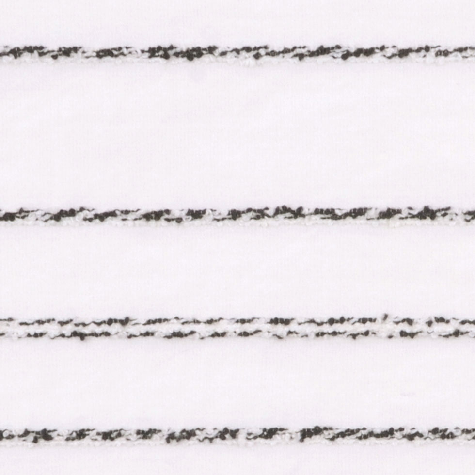 Italian Semi-Sheer White Striped Cotton-Blended Woven - Detail