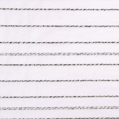 Italian Semi-Sheer White Striped Cotton-Blended Woven