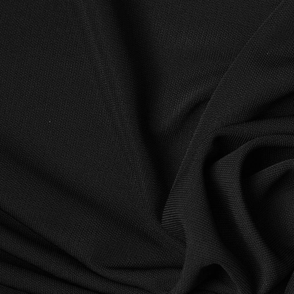 Italian Black Viscose Matte Jersey Knit