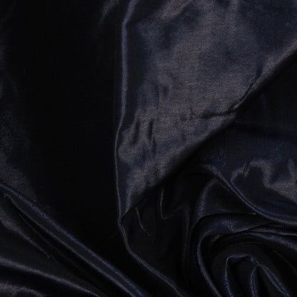 Midnight Navy Luminous Polyester Taffeta - Detail