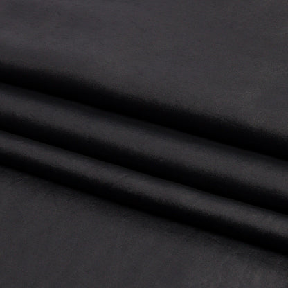 Black Acetate and Rayon Satin Folded