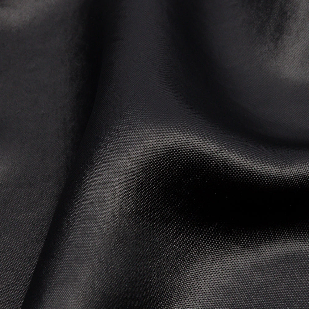 Black Acetate and Rayon Satin Detail