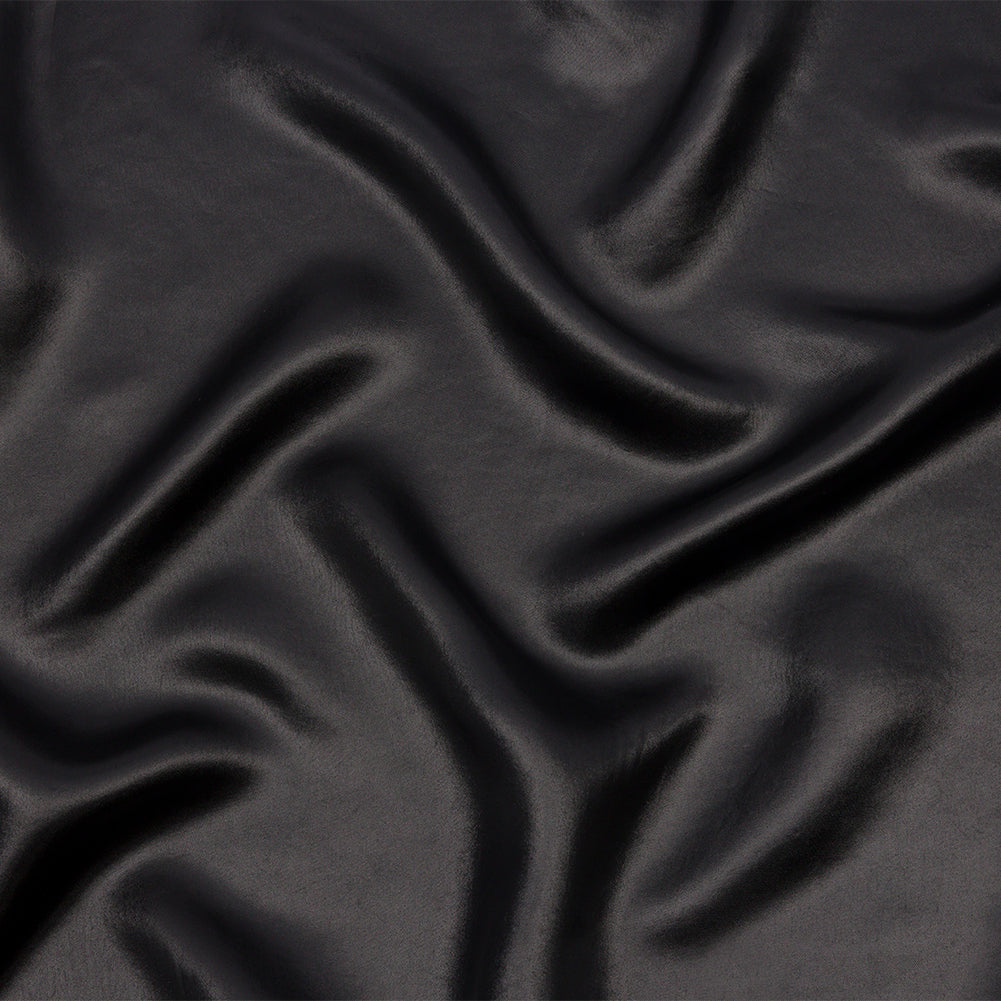 Black Acetate and Rayon Satin