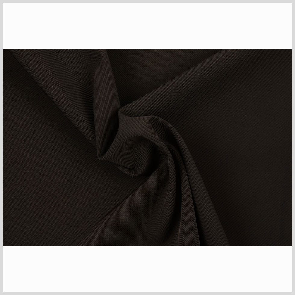 Dark Brown Solid Poly Gabardine Full