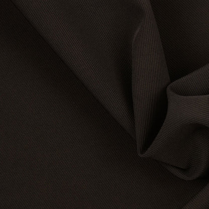 Dark Brown Solid Poly Gabardine