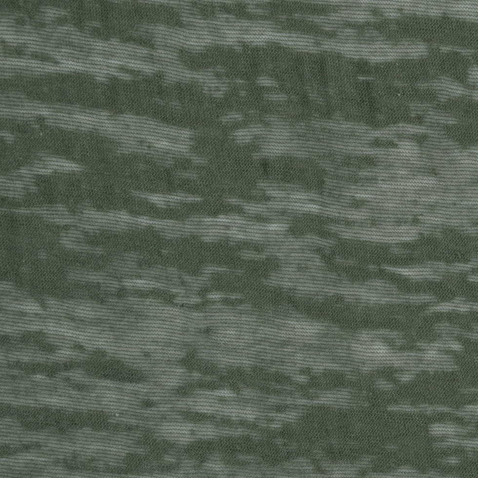 Dark Olive Cotton-Polyester Burnout Jersey