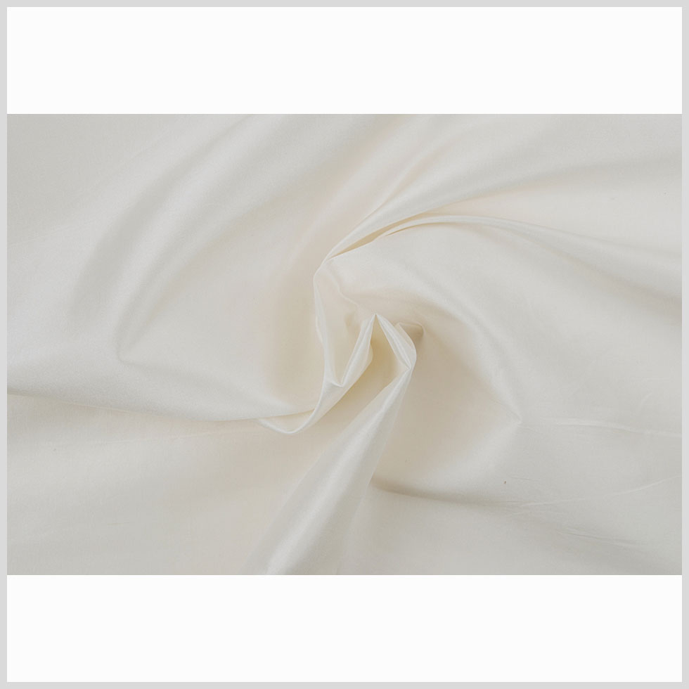 Ivory Polyester and Silk Lightweight Taffeta - Full