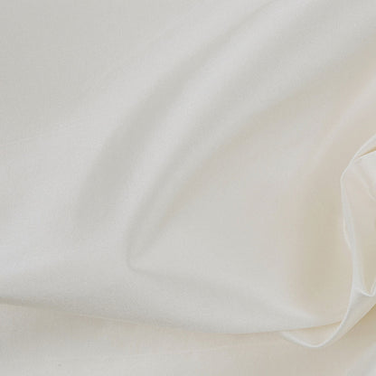 Ivory Polyester and Silk Lightweight Taffeta