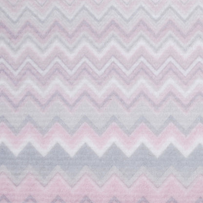 Pink-Ivory Zig Zag Missoni-like Brushed Wool Coating