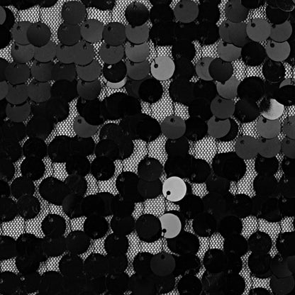 Black Solid Paillette Sequins - Detail