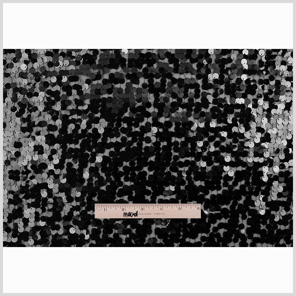 Black Solid Paillette Sequins - Full