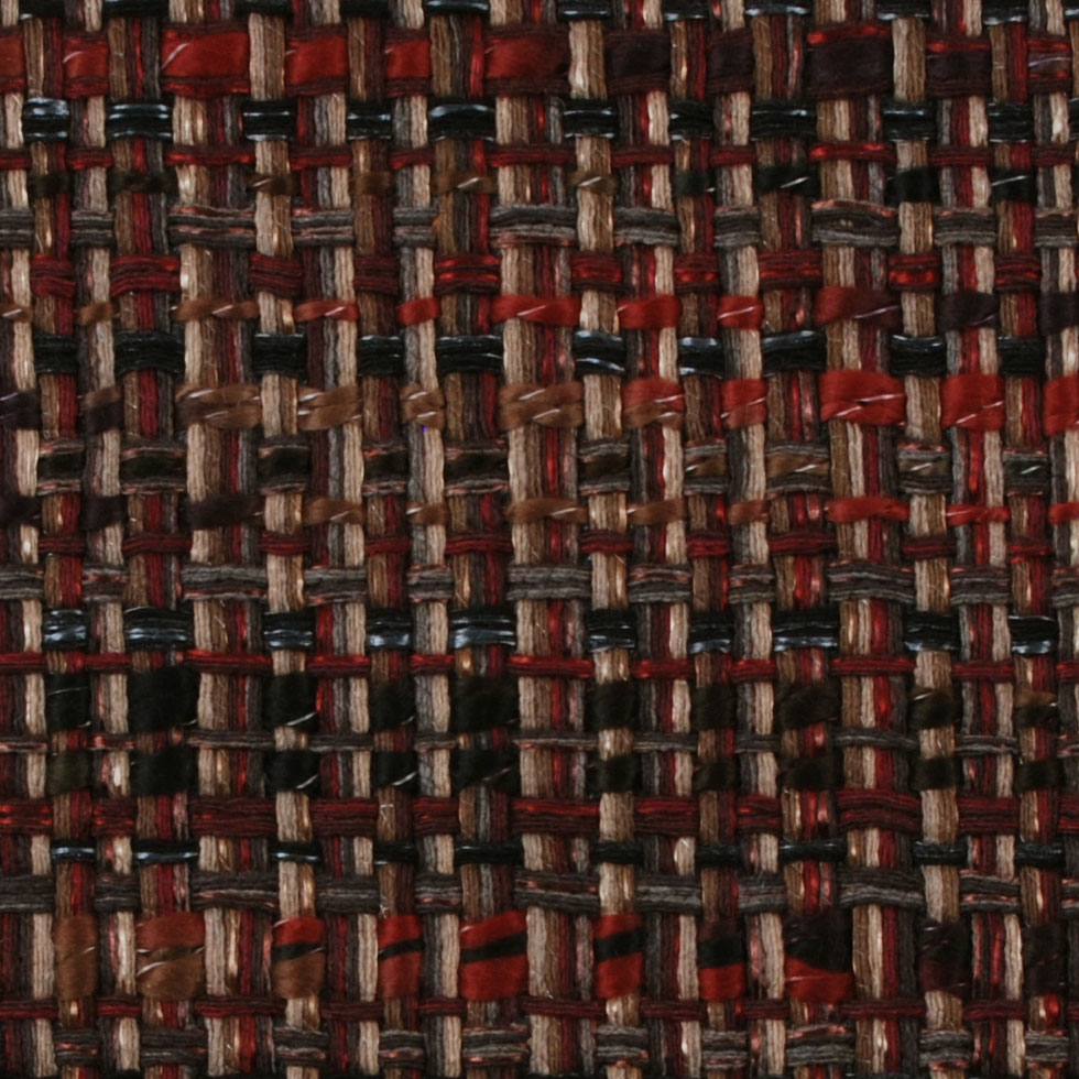 Multicolor Heavy Basketweave Handbag Fabric - Detail