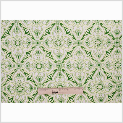 Yellow-Green Floral Burnout Polyester Jersey - Full