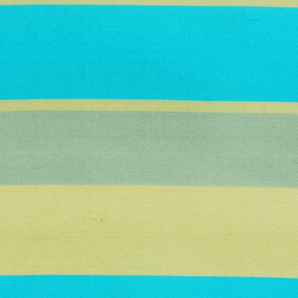 Green and Aqua Striped Shantung/Dupioni - Detail