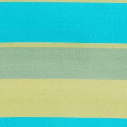 Green and Aqua Striped Shantung/Dupioni - Detail
