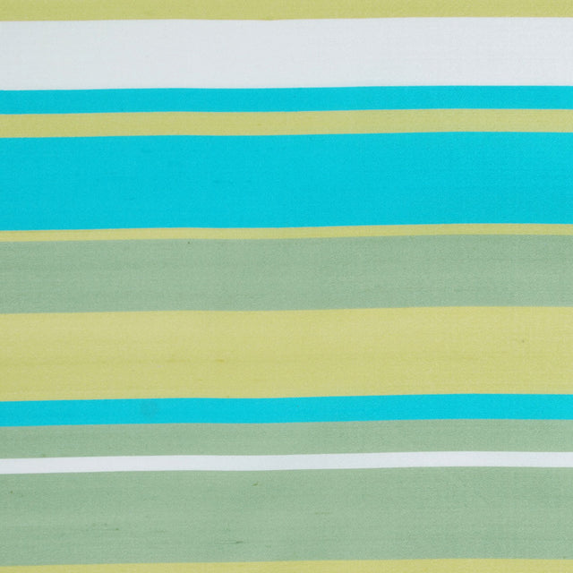 Green and Aqua Striped Shantung/Dupioni