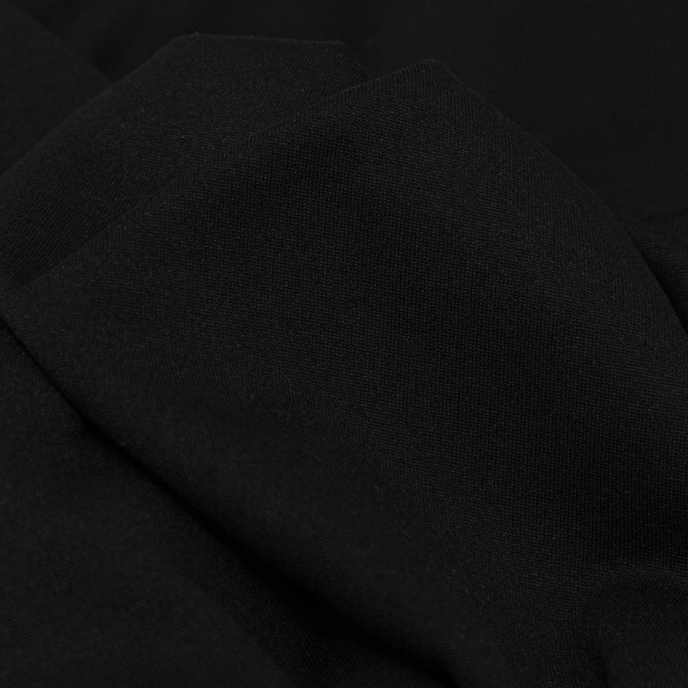 Black Polyester Knit Fleece Detail
