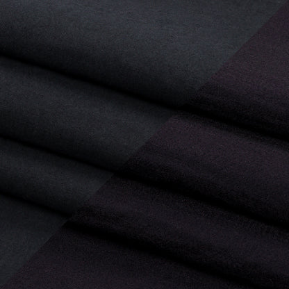 Navy Textured Polyester Woven Bonded to Gray Brushed Cotton Coating - Folded